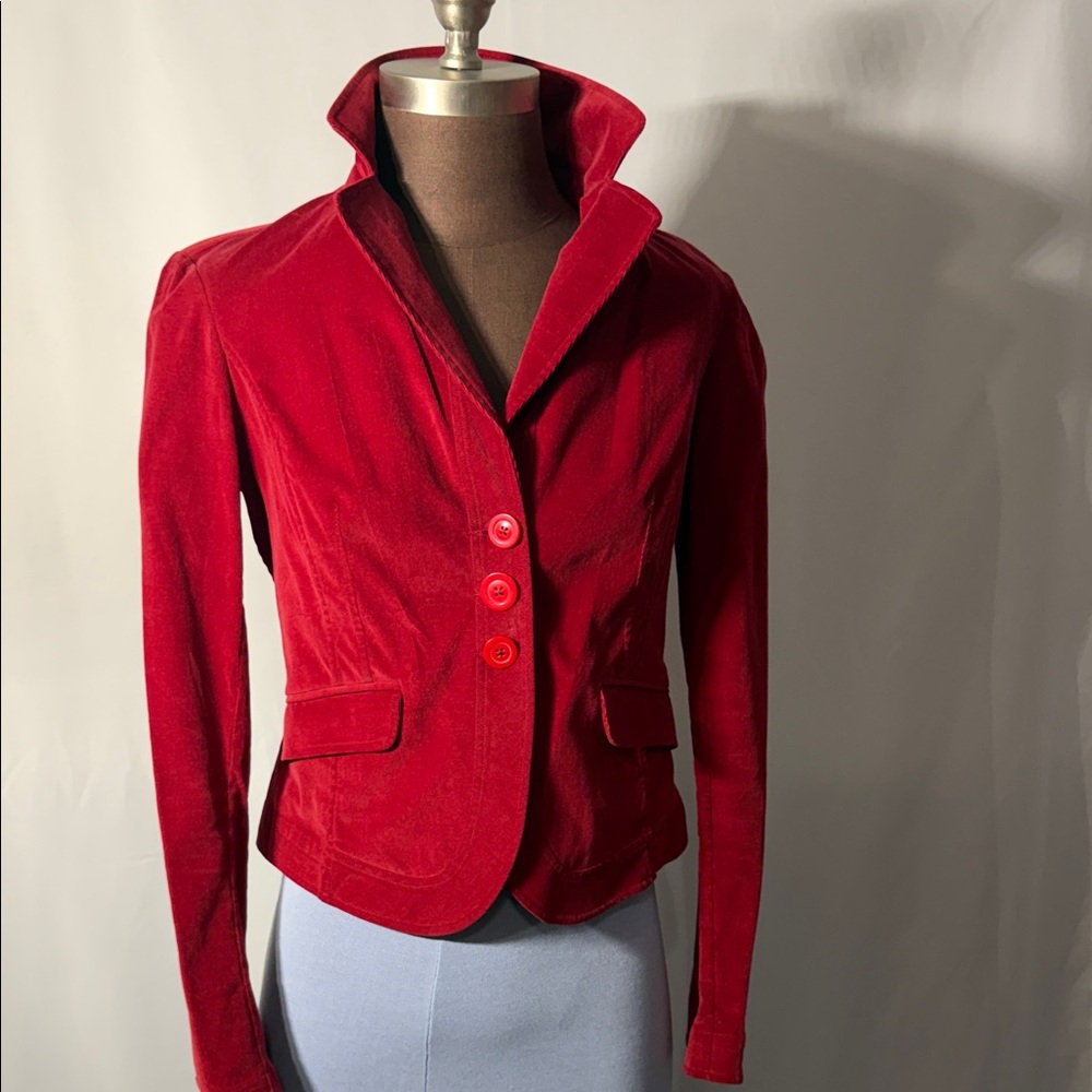 Irene Van Ryb Elegant Red Women's Blazer Size 38/ US 6